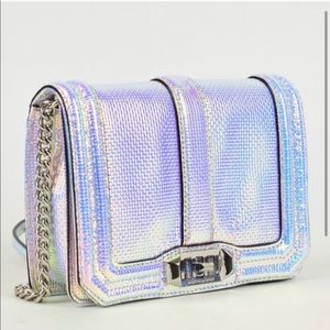 NWOT Rare Rebecca Minkoff Iridescent Love Crossbody Shoulder Bag Purse